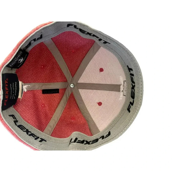 FLEXFIT Men's Pink PEBBLE BEACH Adjustable Baseball Cap Size S-M - Picture 4 of 6